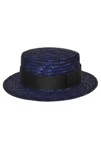 Шляпа &quot;Канотье&quot; синяя