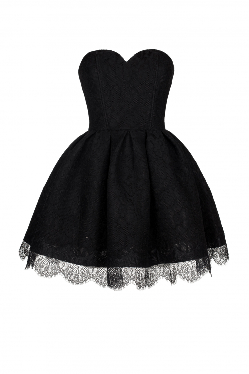 Платье "Аннета" черное, кружево, мини