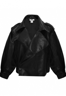 Куртка - пиджак - косуха "Леа" черная, эко-кожа