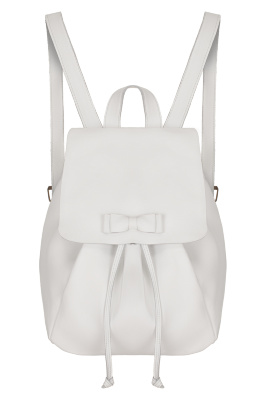 Рюкзак белый кожа
