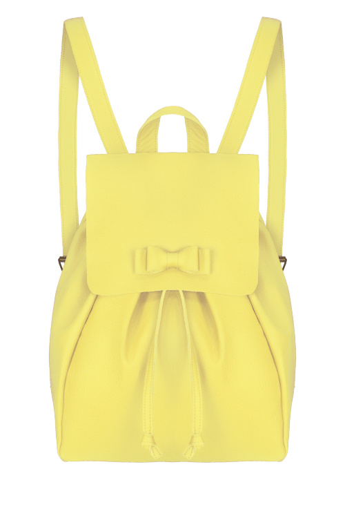 Рюкзак желтый кожа