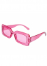 Очки "Барби" розовые, прозрачные, солнцезащитные + чехол эко-кожа