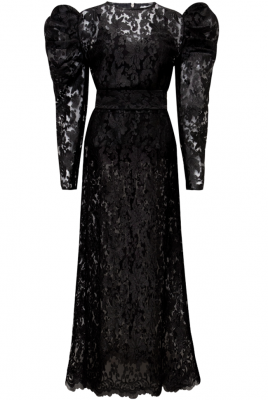 Платье "Мерьем" черное, кружево, с комбинацией