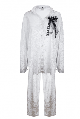 Костюм - пижама "Винтер" белый, бархат