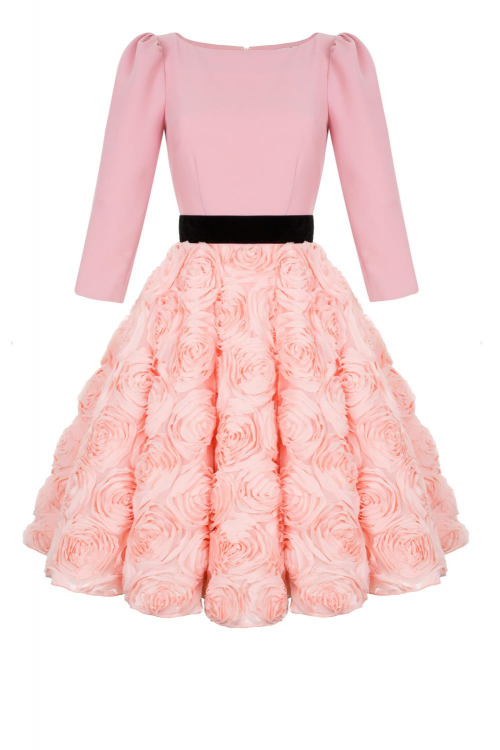 Платье "Мирей" миди, розовое