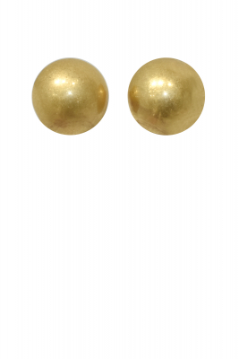 Серьги "Сфера" золотистые, d=25 мм