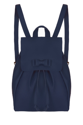 Рюкзак синий кожа