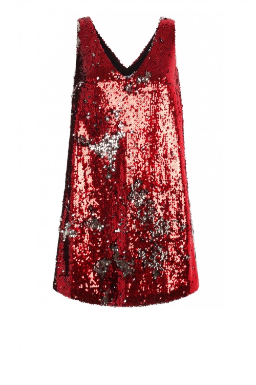 Платье "Розали" красно - серебристое, пайетки