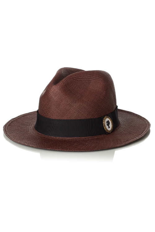Шляпа темно-коричневая
