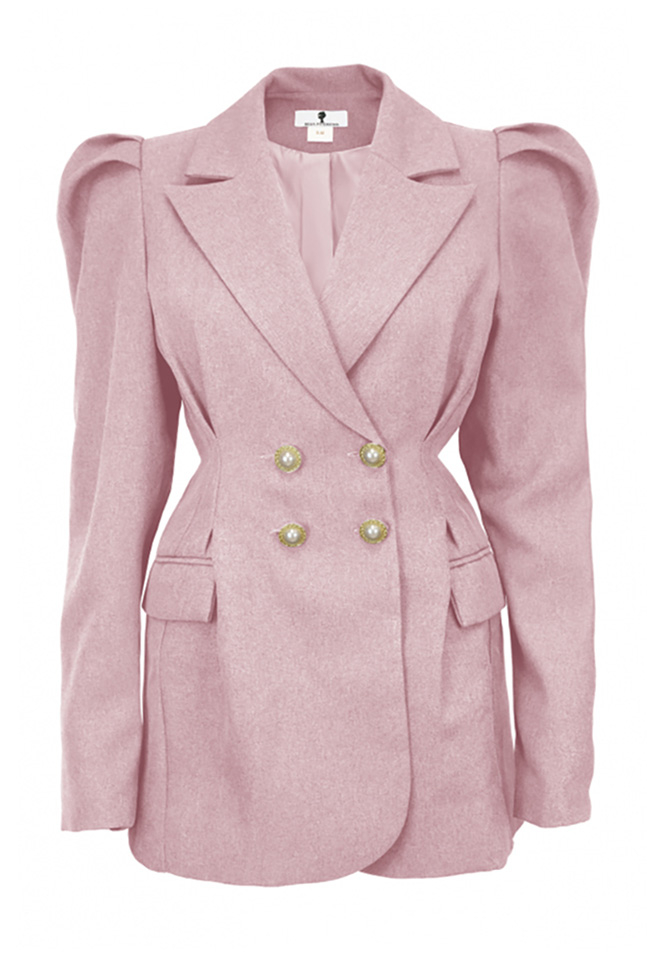 Пиджак - жакет "Брис" розовый, длинный рукав - фонарик отзывы