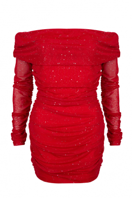 Платье "Кейла" красное, люрекс