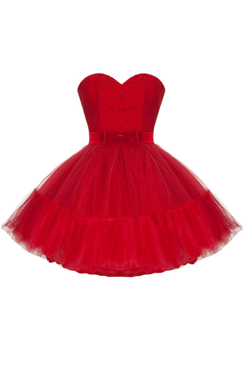 Платье "Ленса" красное, мини